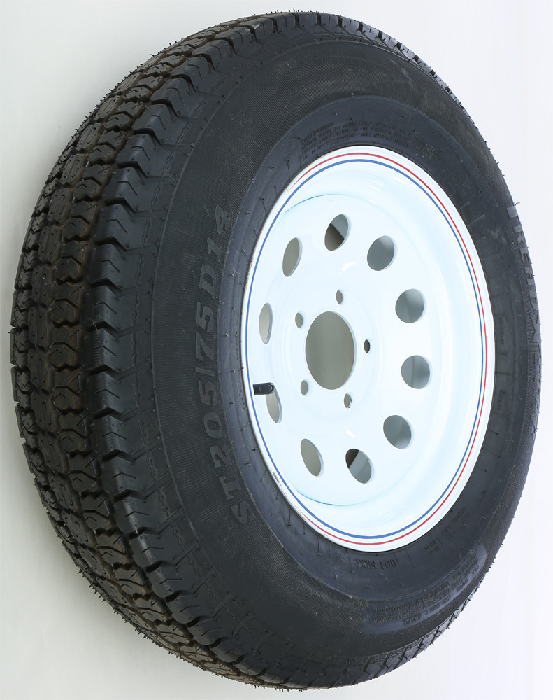 AWC TRAILER TIRE AND WHEEL ASSEMBLY WHITE