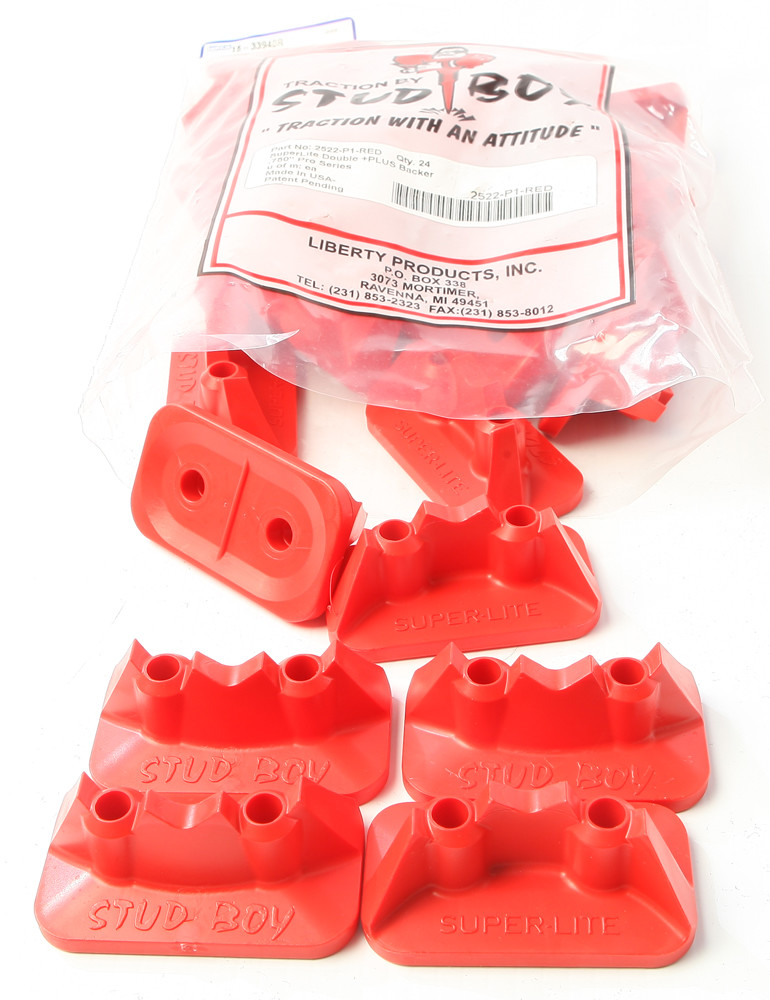 STUD BOY SUPER-LITE PRO SERIES DOUBLE BACKERS .75" 24/PK RED