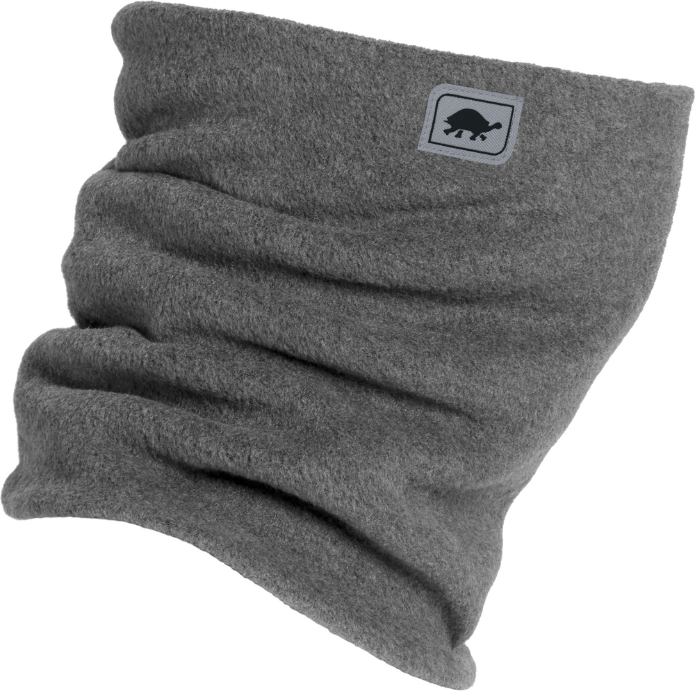 TURTLE FUR FLEECE DOUBLE LAYER NECK CHARCOAL