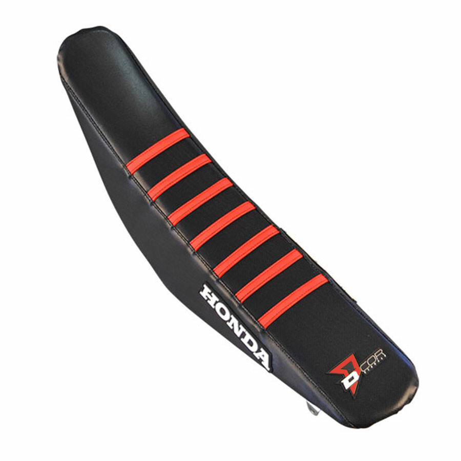 D-COR SEAT COVER BLACK W/RED RIBS HON