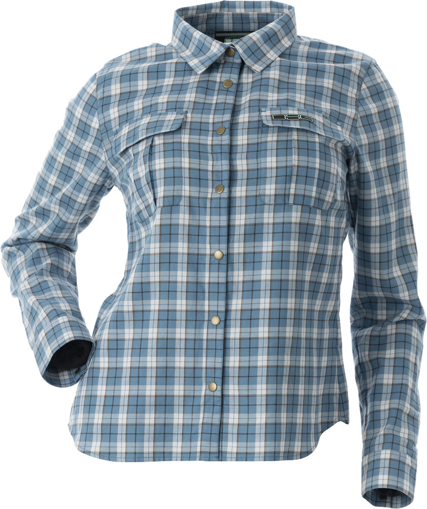 PLAID BUTTON-DOWN STEEL BLUE PLAID SM