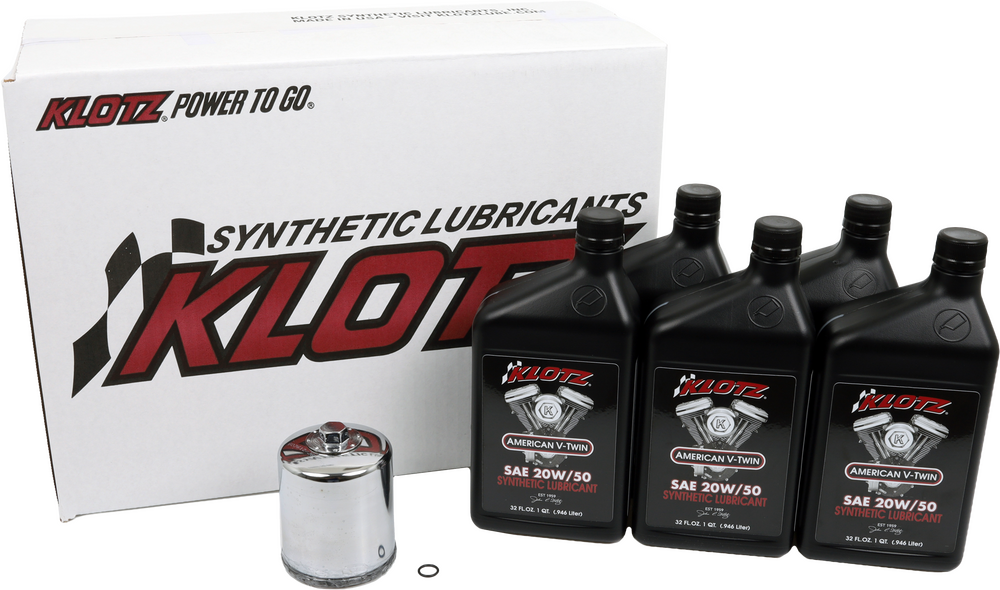 Klotz Basic Harley-Davidson 5qt Synthetic Oil Change Kit