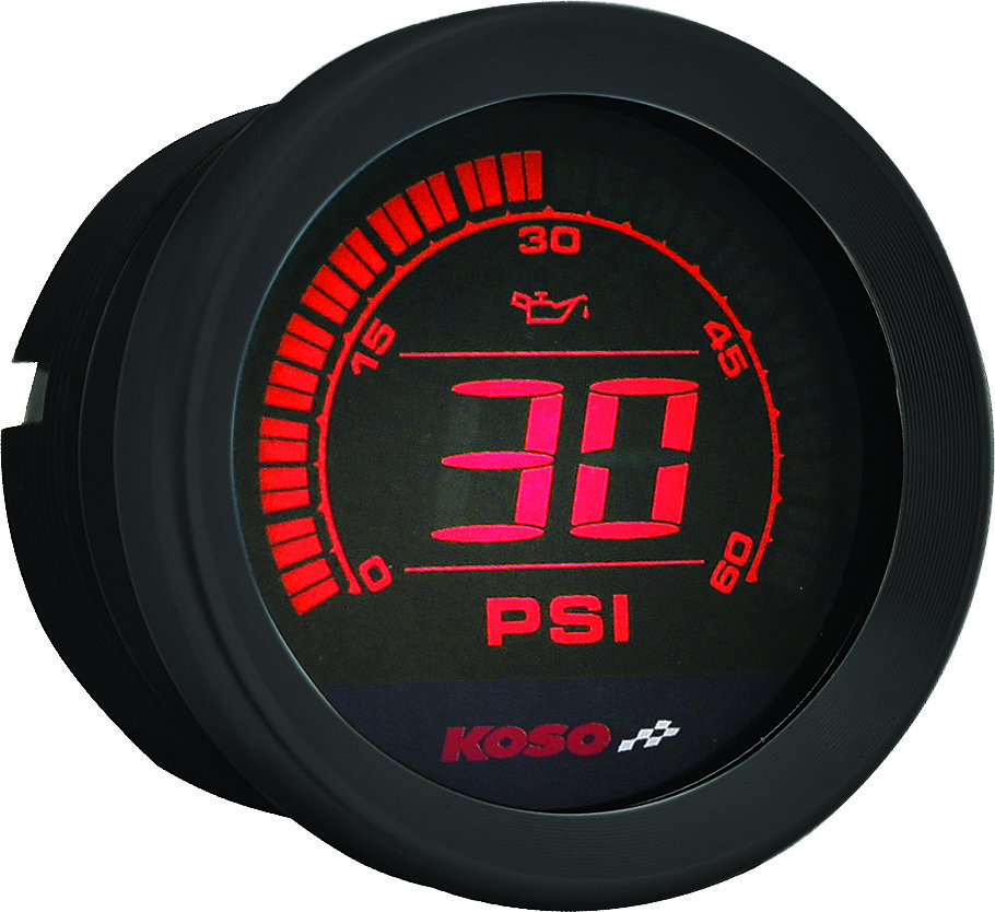 KOSO DIGITAL GAUGE CLUSTER BLACK BEZEL 04-13 FLHT AND FLTR