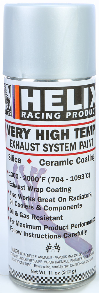 HELIX VERY HIGH TEMP EXHAUST SYSTEM PAINT FLAT ALUMINUM 11OZ