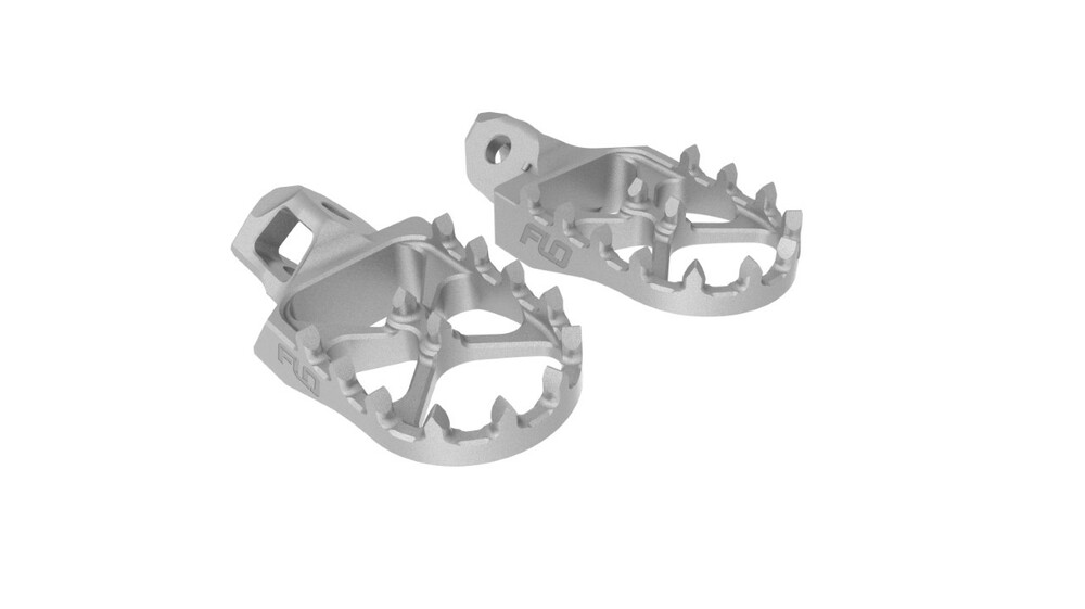 Flo Motorsports Stainless Steel Foot Pegs Yamaha 65cc-450cc 1999-2025