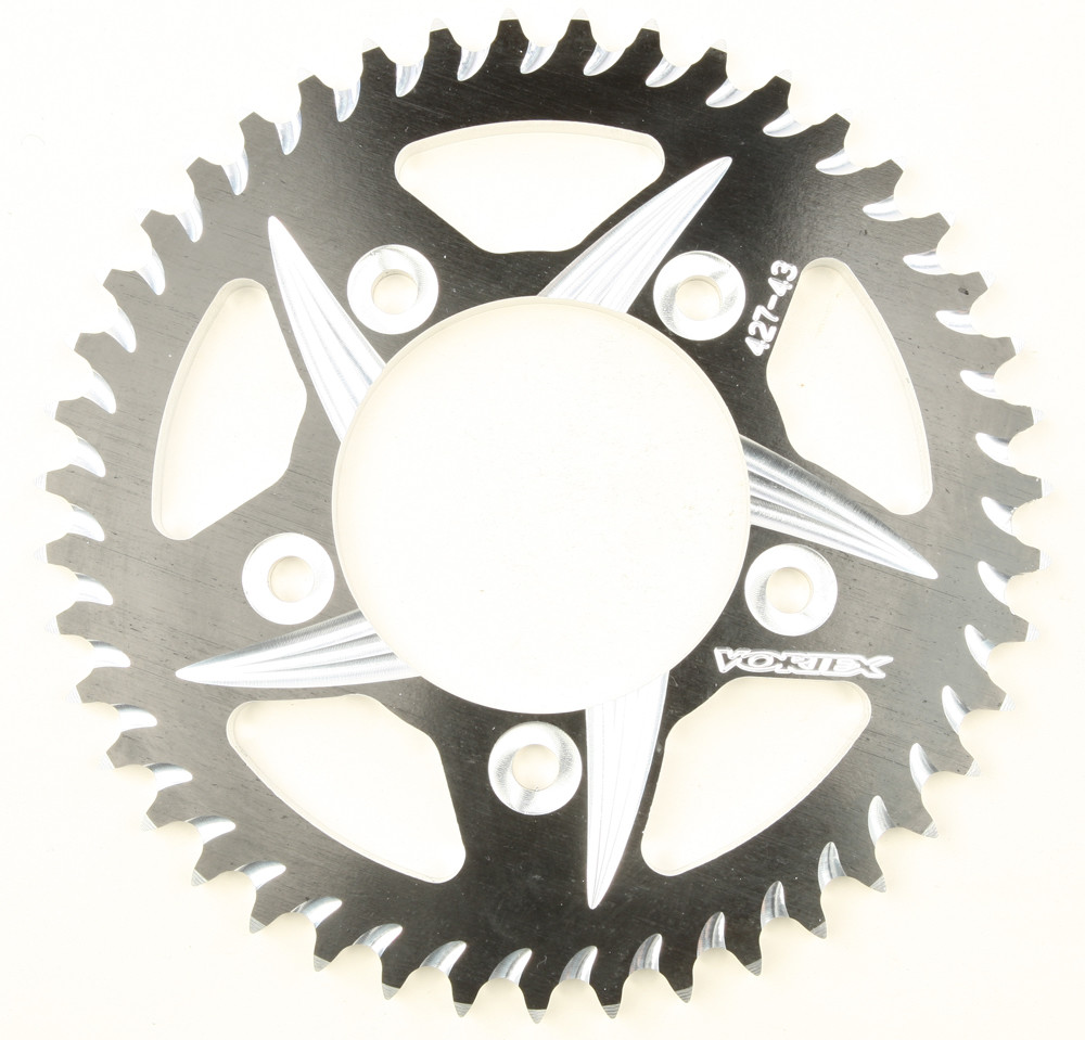VORTEX REAR CAT5 SPROCKET ALUMINUM 43T-530 BLK KAW