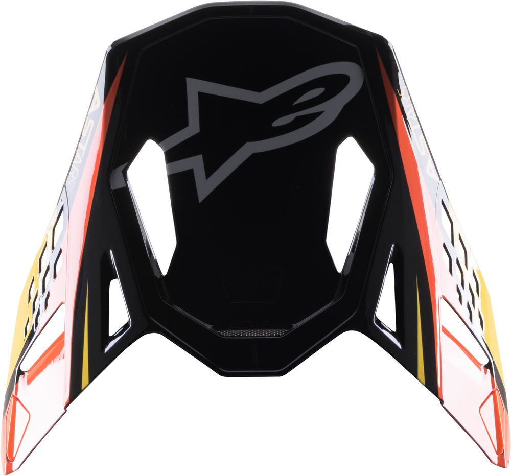S-M10 CARBON META2 VISOR BLACK/YELLOW/ORANGE GLOSSY
