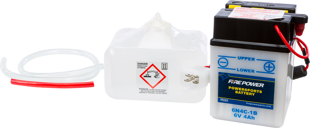 FIRE POWER BATTERY W/ACID 6N4C-1B 6V