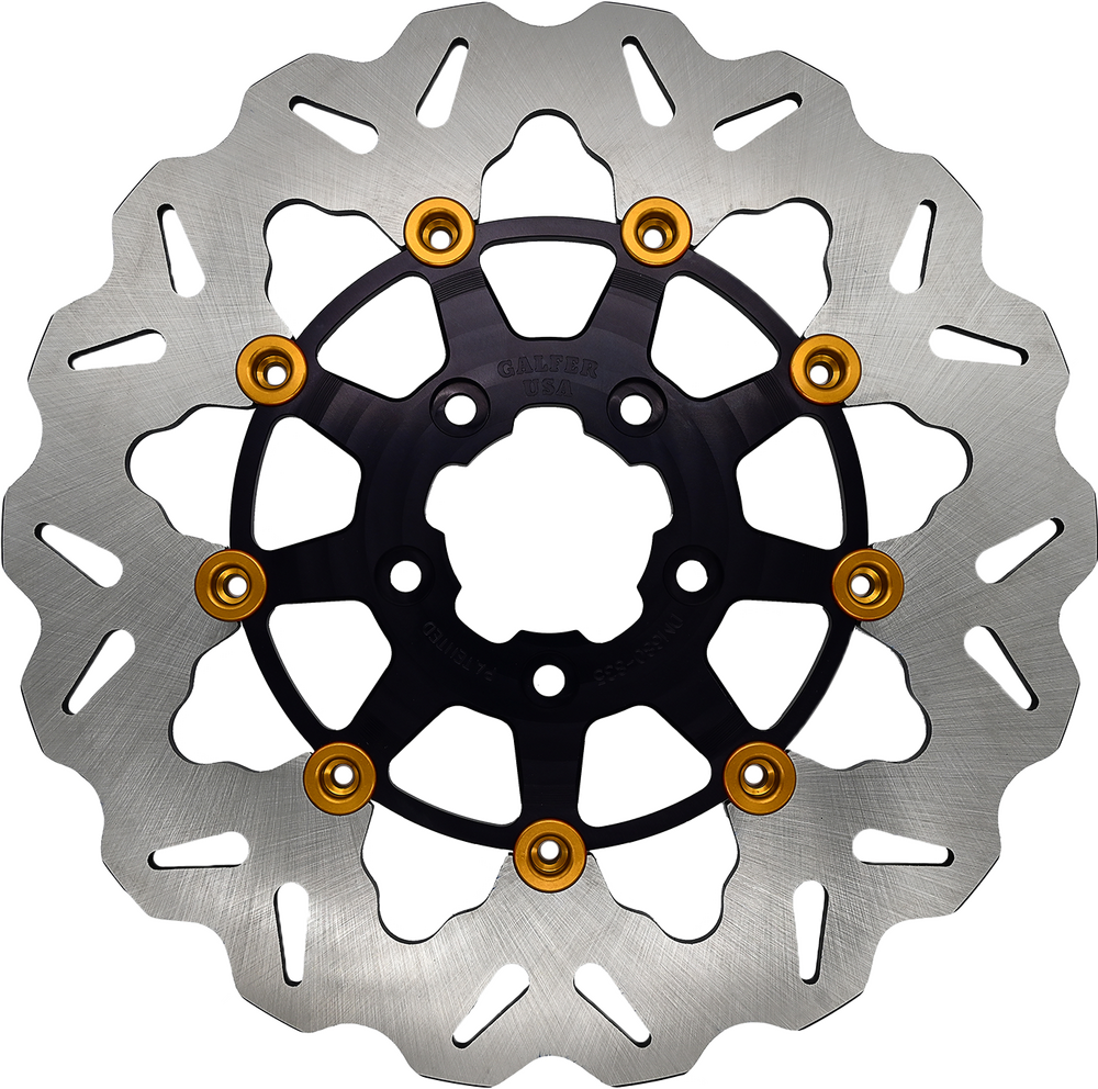ROTOR 11.5" FLOATING WAVE RR BLACK/GOLD BUTTONS