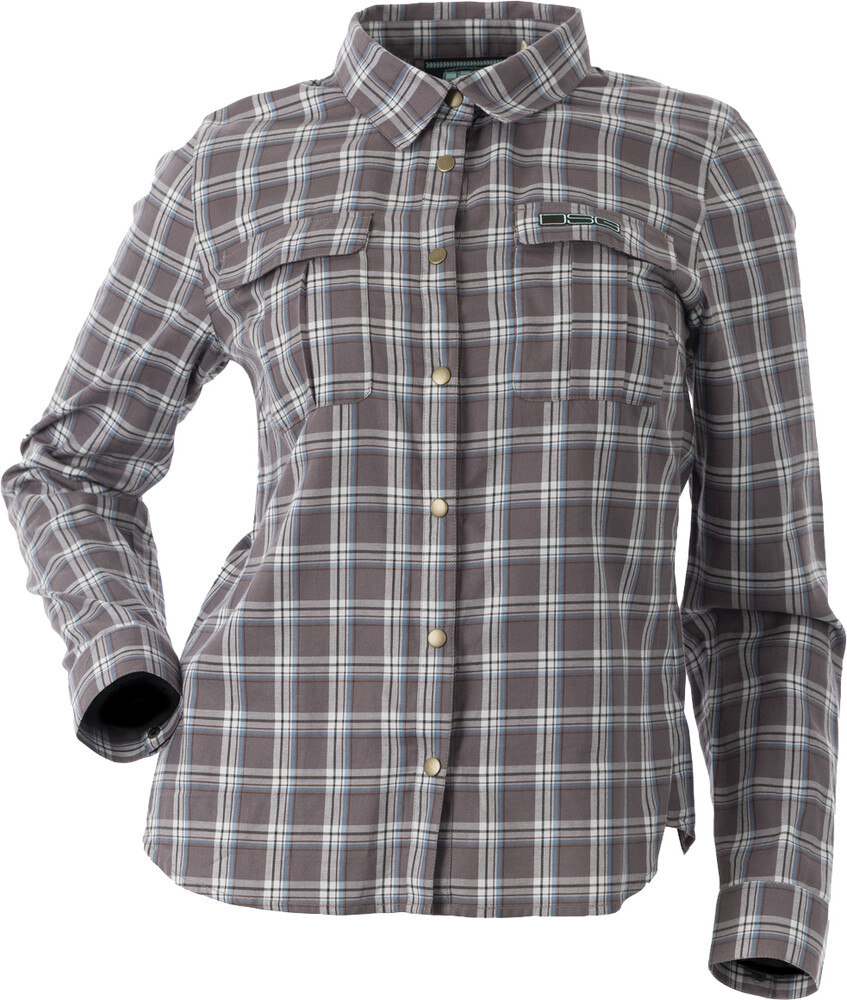 PLAID BUTTON-DOWN SMOKY MAUVE PLAID MD