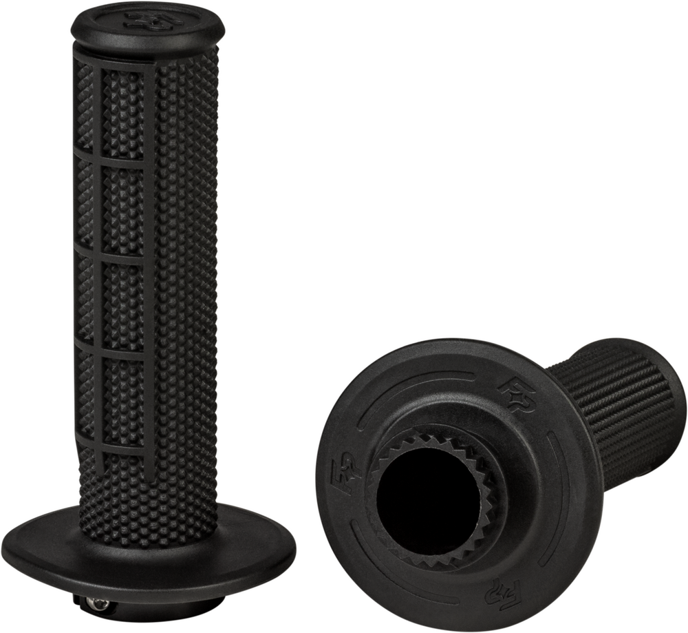 CONTROL MX LOCK-ON GRIPS BLACK - HALF WAFFLE