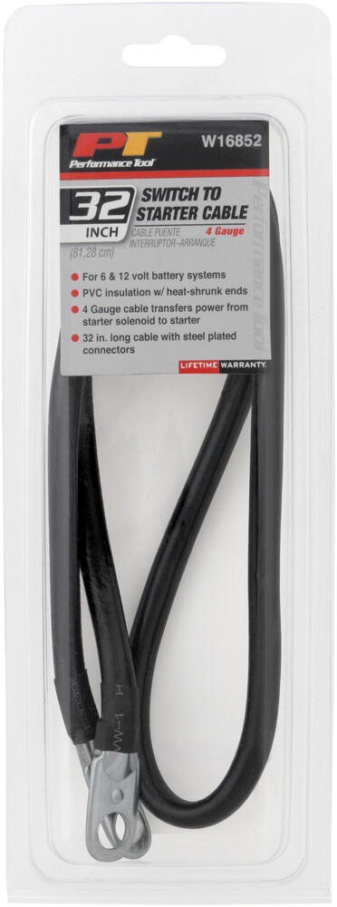PERFORMANCE TOOL BATTERY CABLE 4 GAUGE 32"