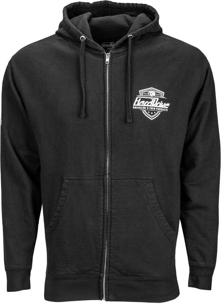 Harddrive Shield Hoodie Black/White MD