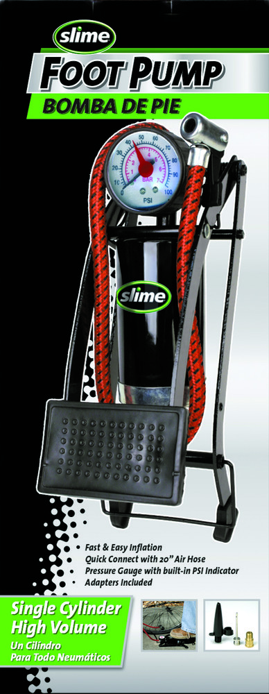 SLIME SINGLE CYLINDER FOOT PUMP