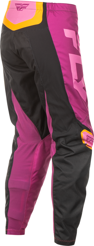 FLY RACING WOMEN'S F-16 PANTS BLACK/MAUVE/YELLOW SZ 09/10