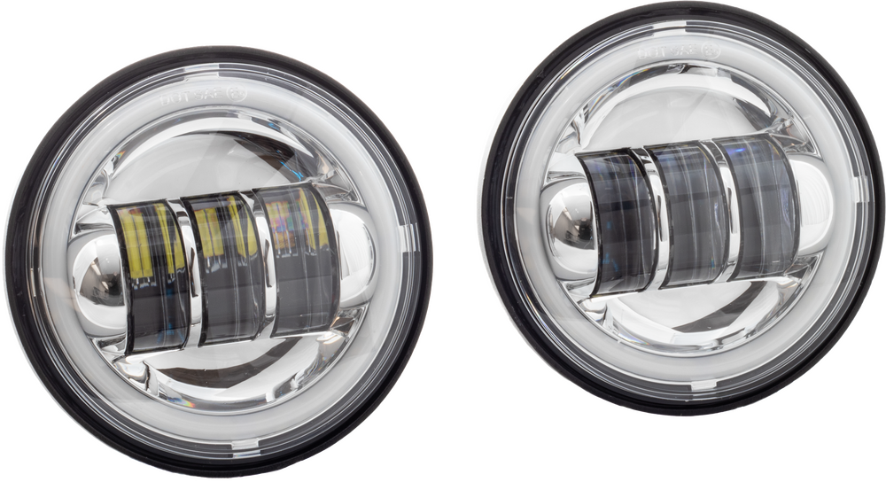 Letric Lighting Co 4.5" Led Passing Lights Halo Chrome
