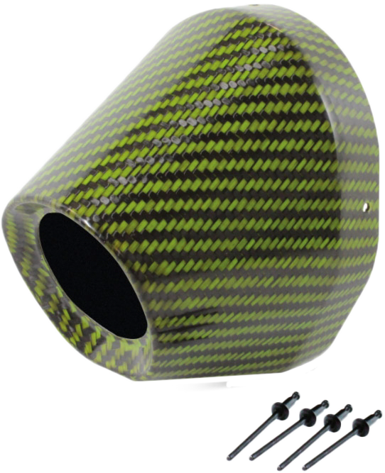 Pro Circuit Carbon End Cap Green 1 3/4" I.D.