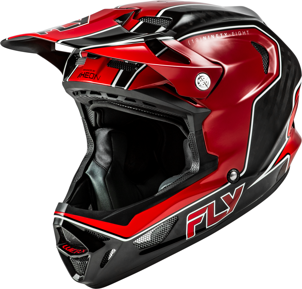 Fly Racing Werx-R Flow Carbon Helmet (2026) — Black Carbon/Red
