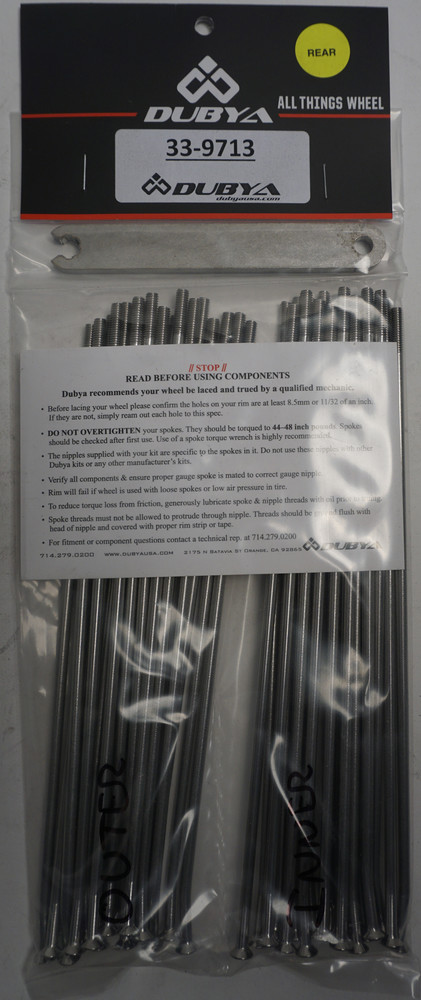 BULLDOG REAR SPOKE KIT 19"
