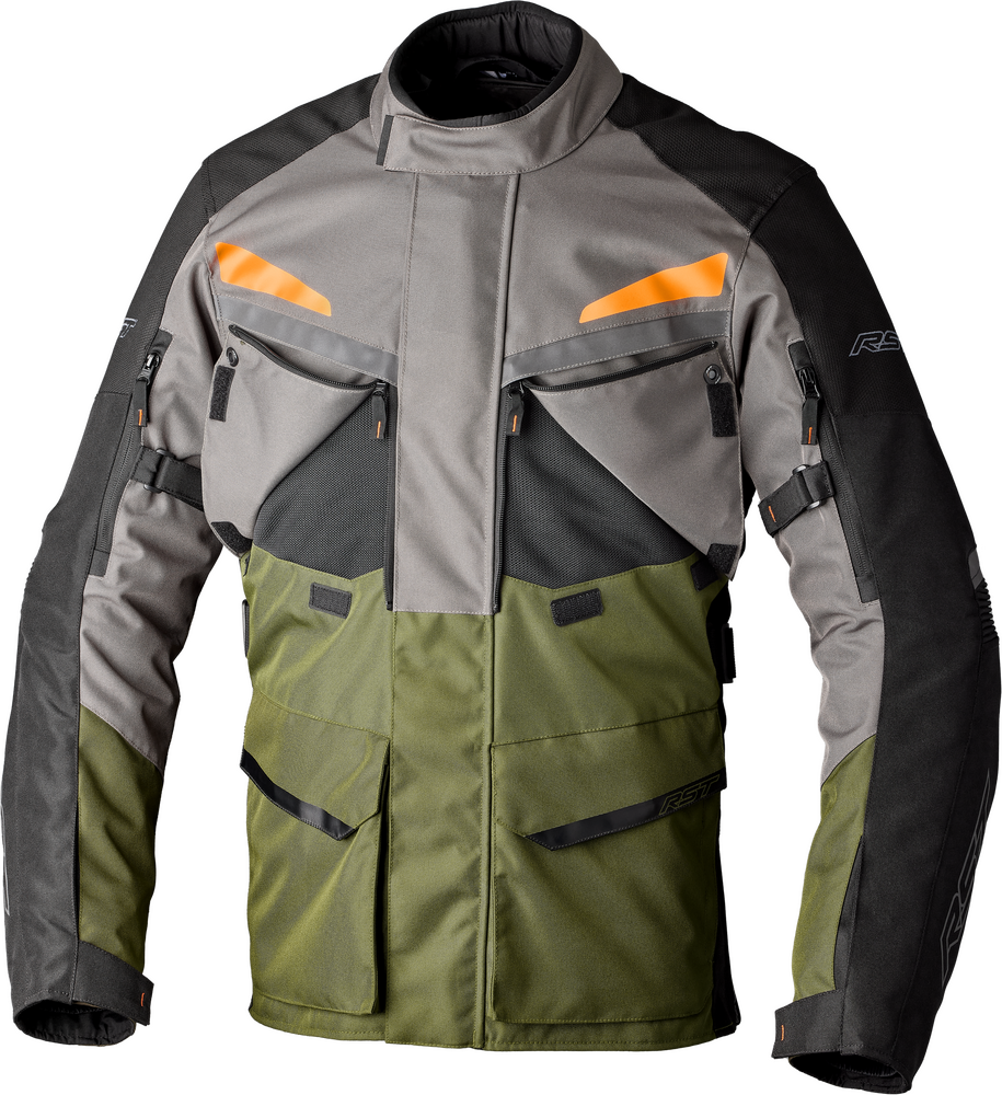 Rst Maverick EVO CE Jackets — Khaki/Grey/Orange
