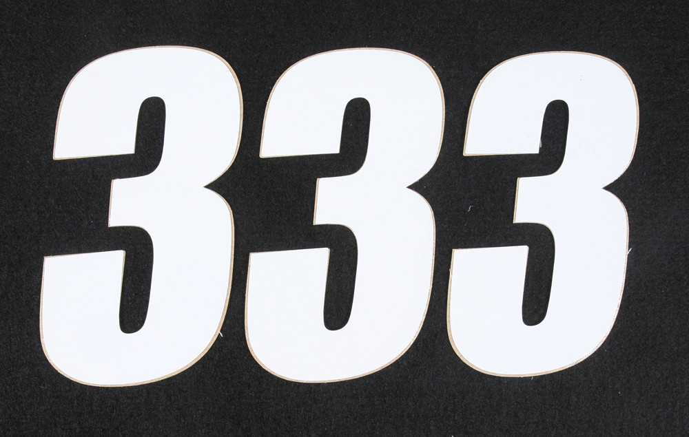 D-COR NUMBER 3 WHITE 4" 3/PK