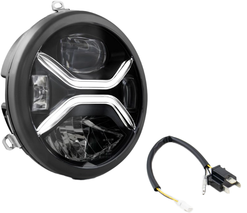7" ZENITH LED HEADLIGH H4 PLUG