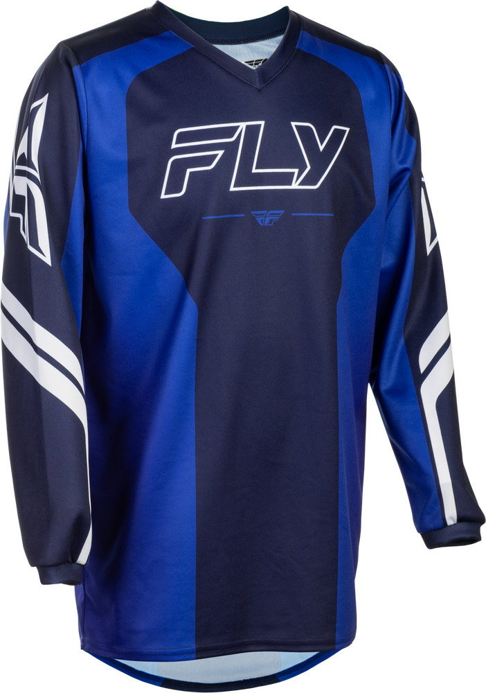 Fly Racing Youth F-16 Raze Jersey (2027) — Navy/Blue/White