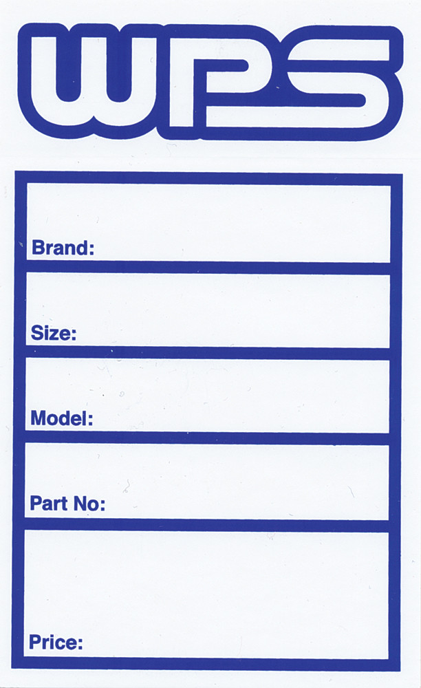 Wps Tire Labels 50/Pk Stickers
