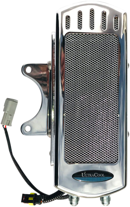 SIDE MOUNT OIL COOLER M8 TOURING `17-23  CHROME