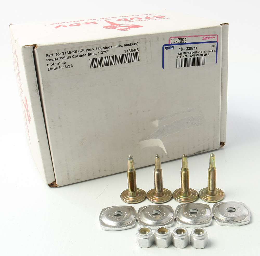 STUD BOY POWER POINT W/BACKERS 1.375"-144/PKG 5/16"-24