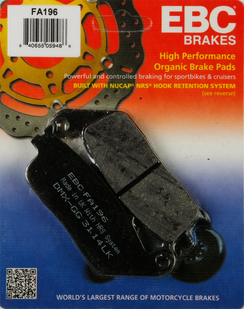 EBC FA196 Organic Front Brake Pads / FA196