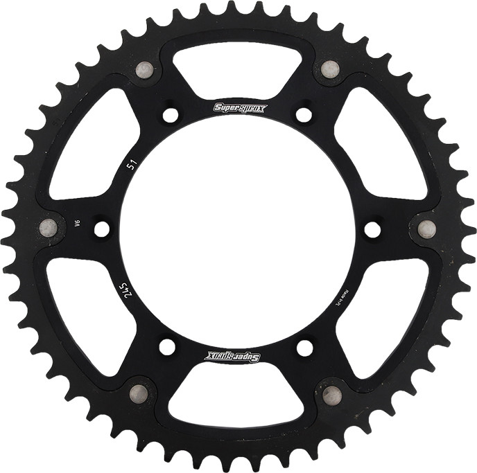 REAR STEALTH SPROCKET ALU/STL 51T-520 BLK YAM