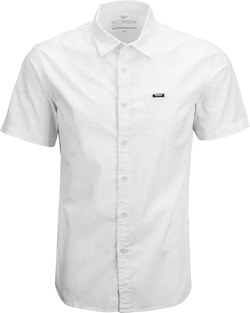 FLY BUTTON UP SHIRT WHITE MD