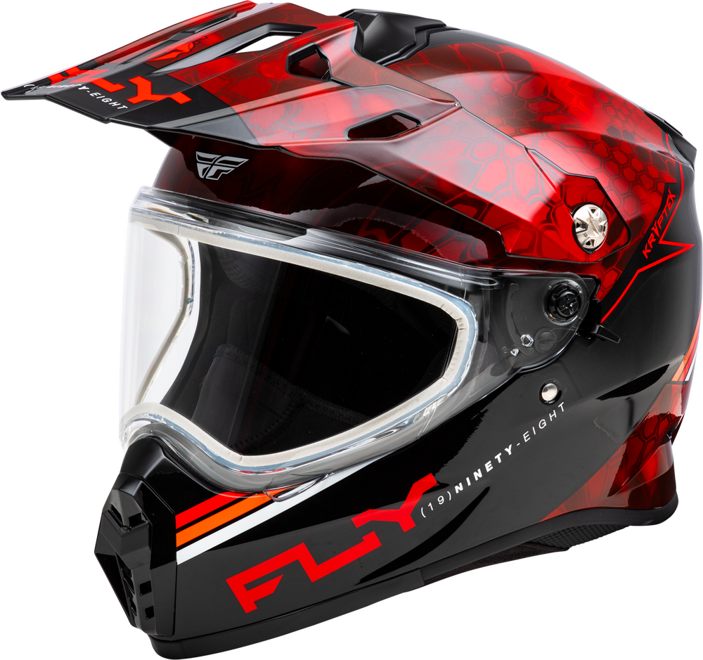 Fly Racing Trekker Cold Weather Conceal Helmet Dual Shield (2024) — Red/Black