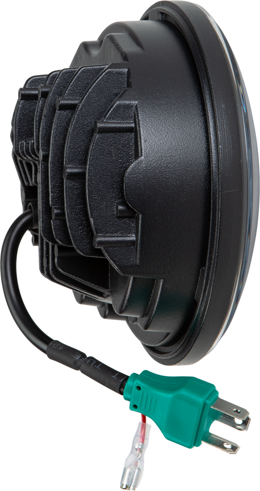 HARDDRIVE LED HEADLIGHT 5.75" 80W BLACK 4000/2200 LUMENS