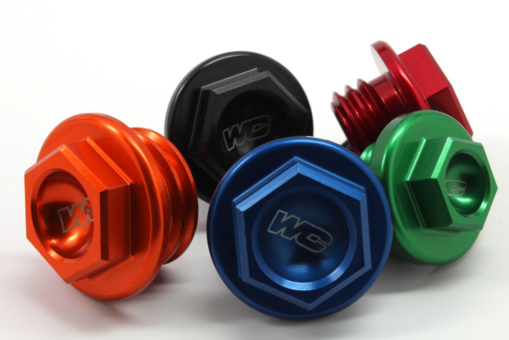 WORKS OIL FILLER PLUG BLUE