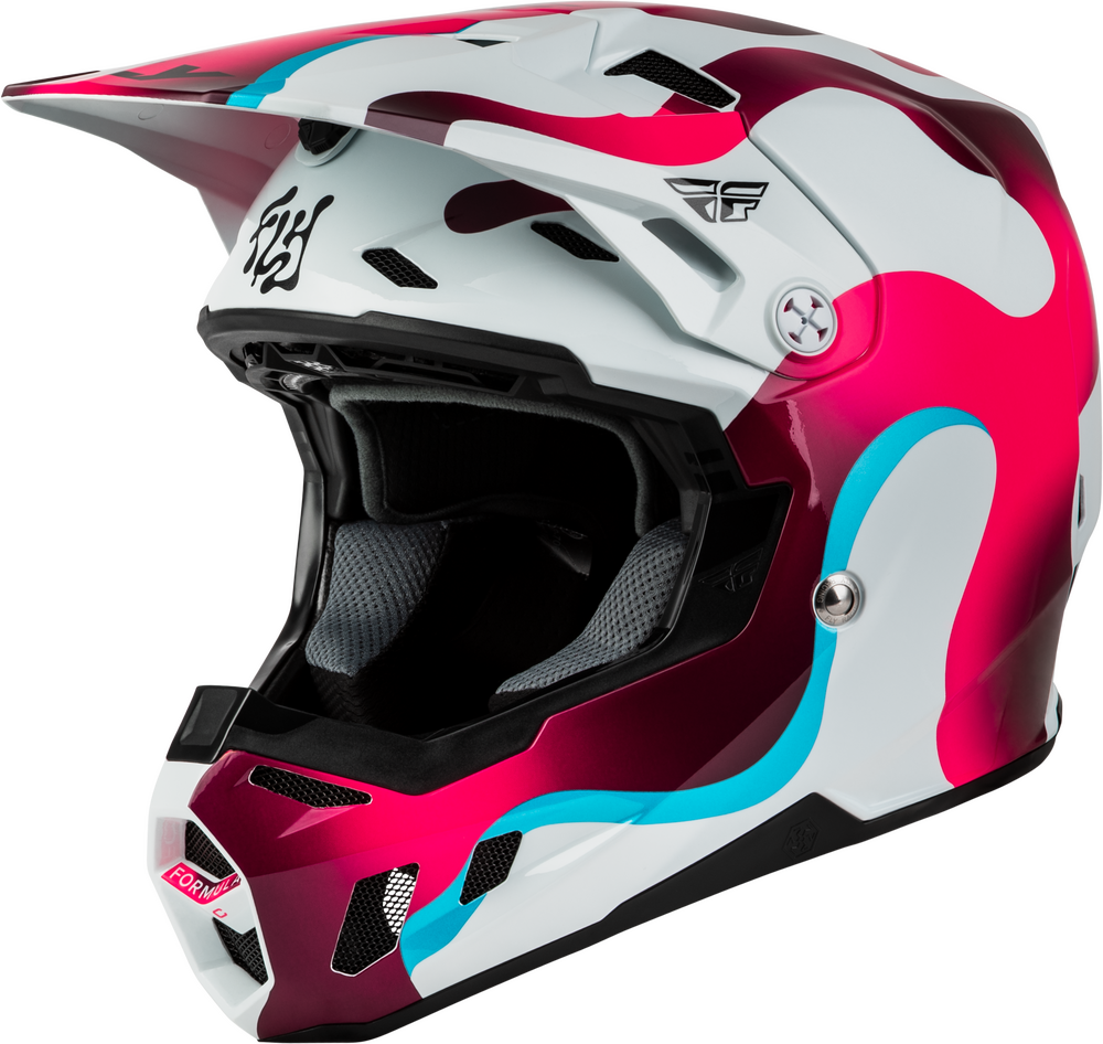 Fly Racing Formula CC Vibe Helmets (2027) — White/Pink/Blue