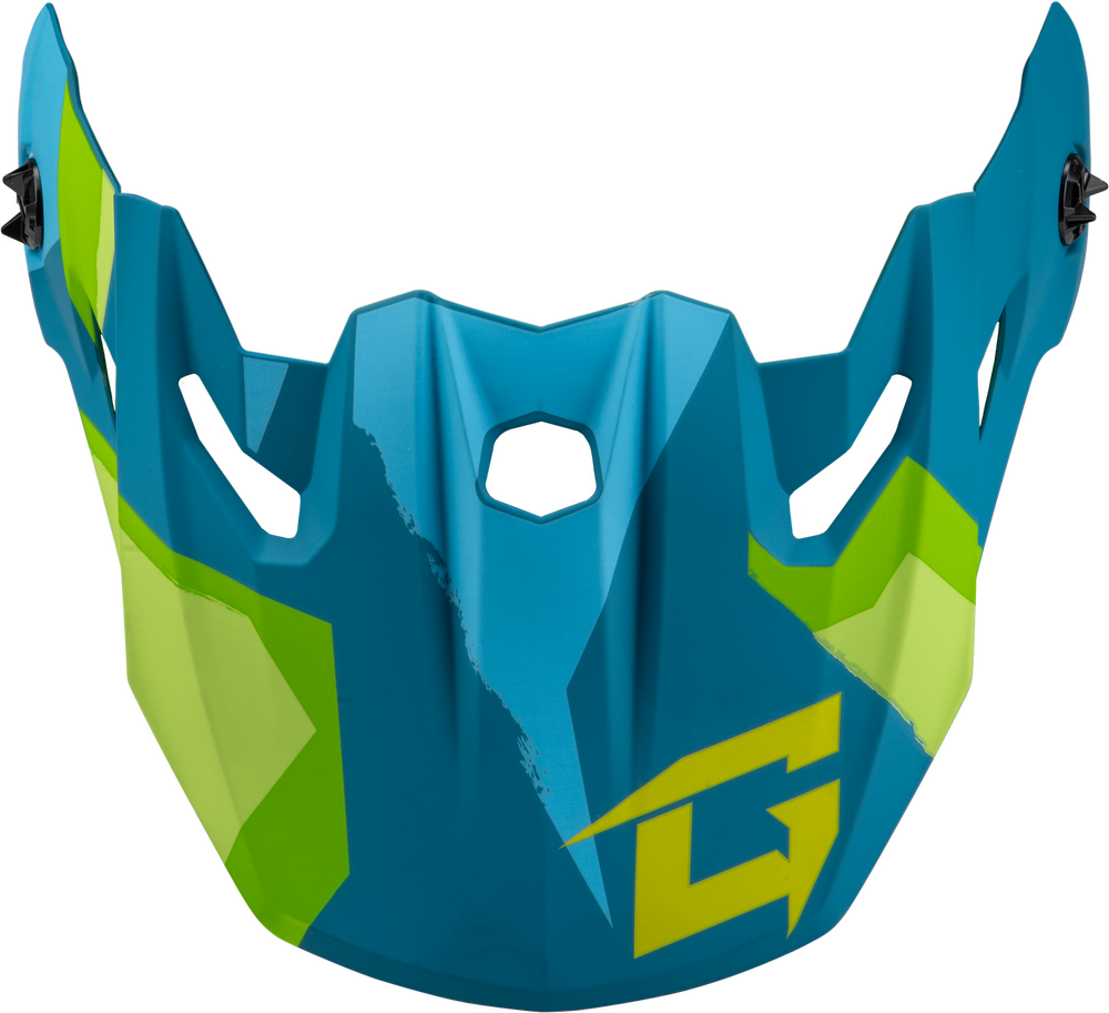 Gmax MX-96 Splinter Visor w/screws — Matte Blue/Green
