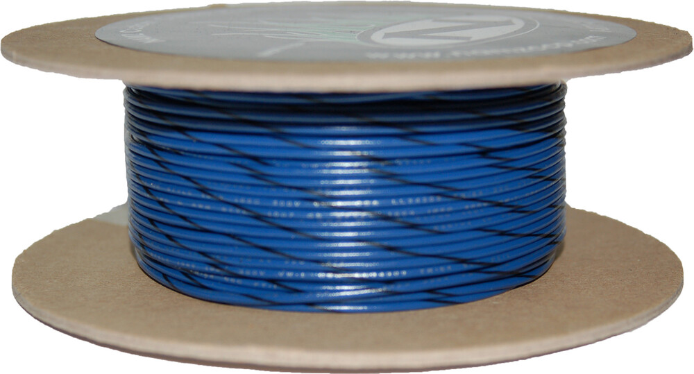 100' SPOOL 20-GAUGE WIRE (BLUE/BLACK STRIPE)