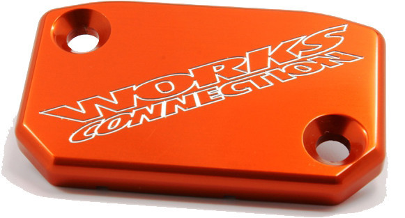 WORKS BILLET CLUTCH RESERVOIR COVER ORANGE