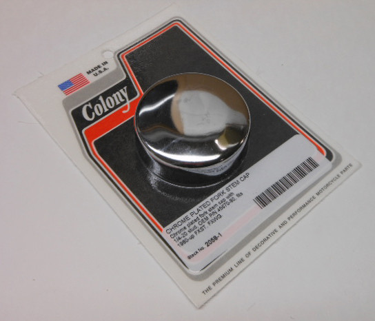 COLONY MACHINE CHROME FORK STEM CAP FXST/FXWG 80-07