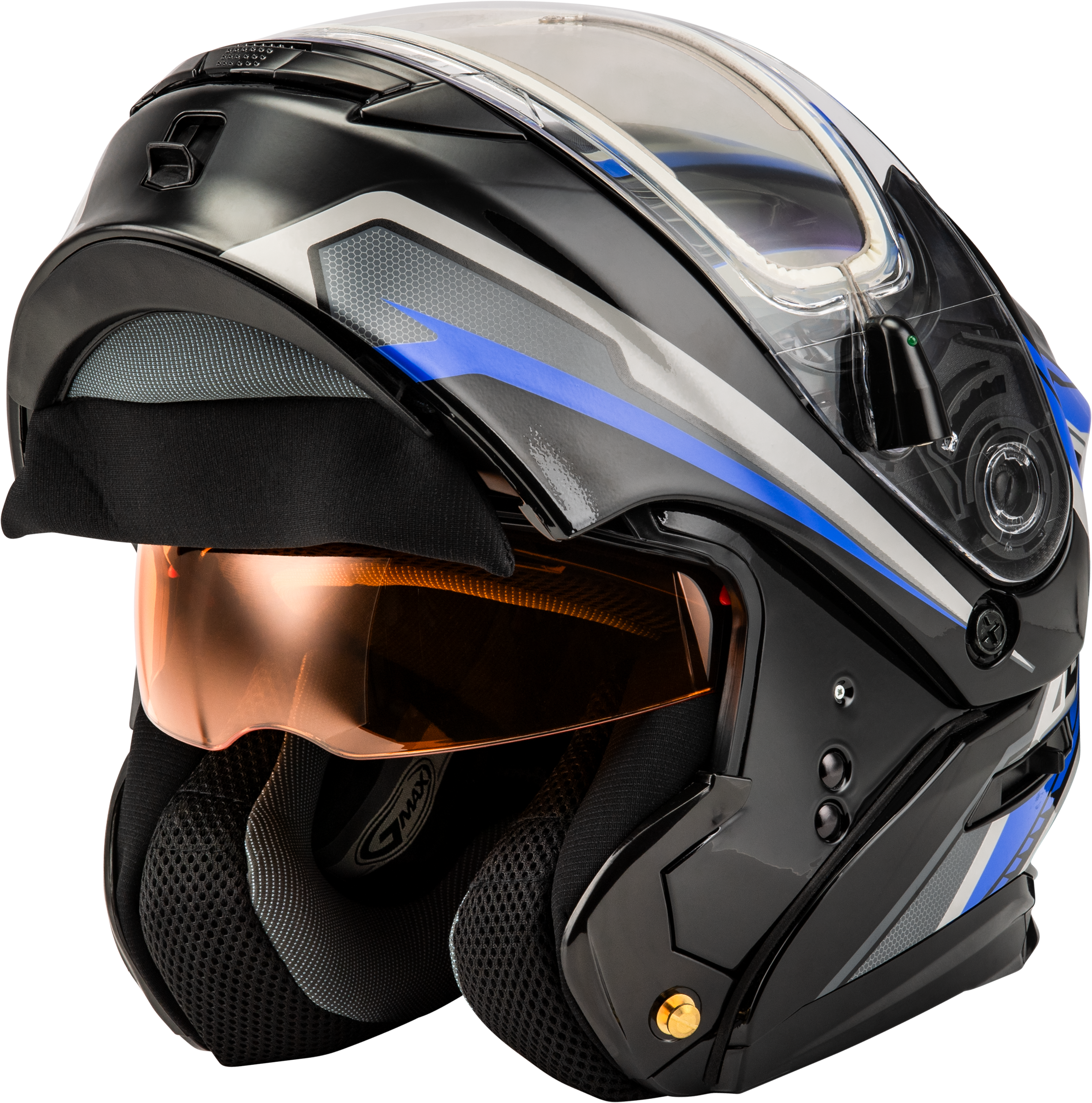 Gmax MD-01S Transistor Snow Helmet with Electric Shield and Rear LED Light - Picture 18 of 31