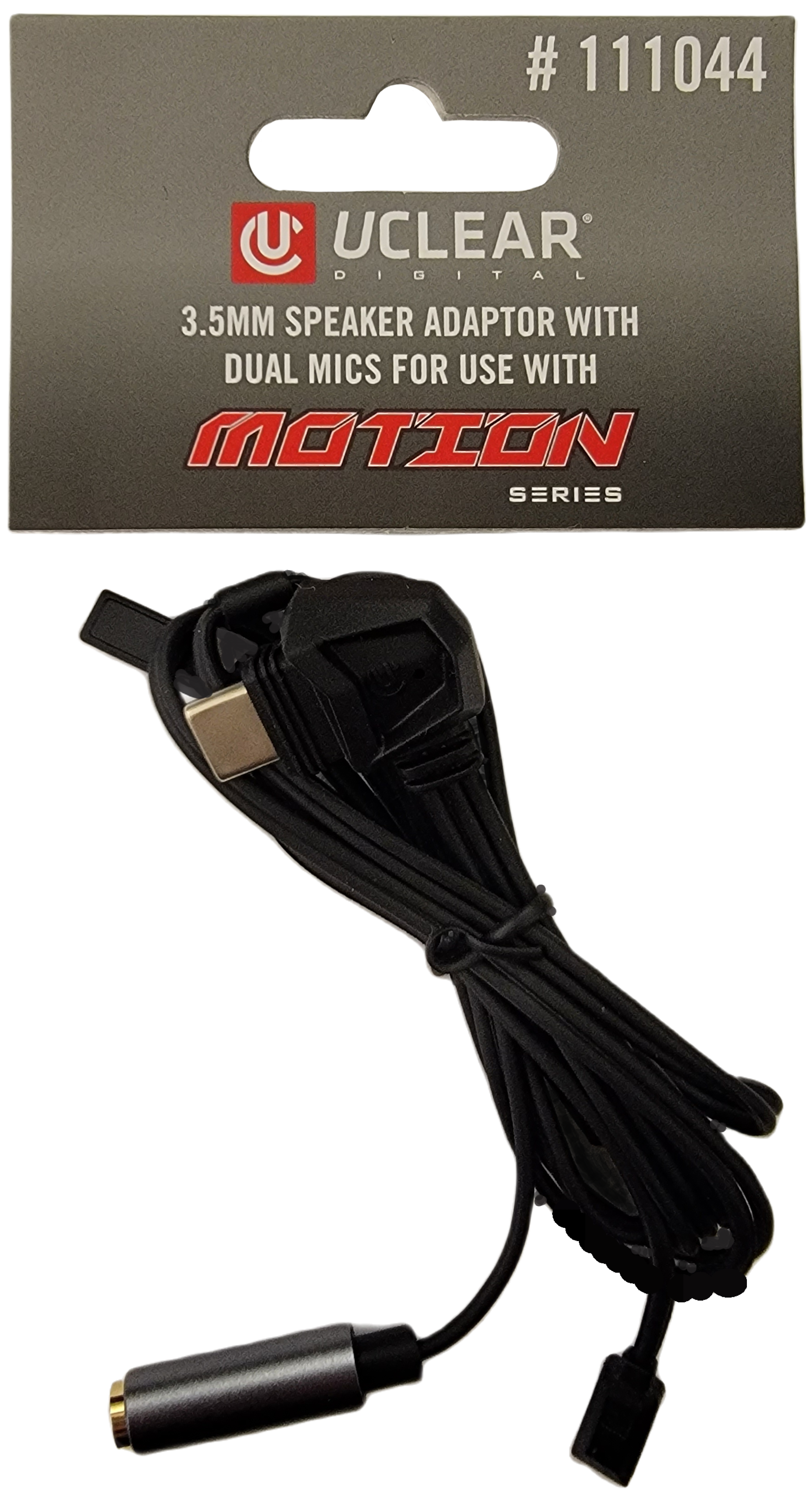 UCLEAR 3.5MM SPEAKER ADAPTOR W/DUAL MICS FOR USE WITH MOTION SERIE - View 1