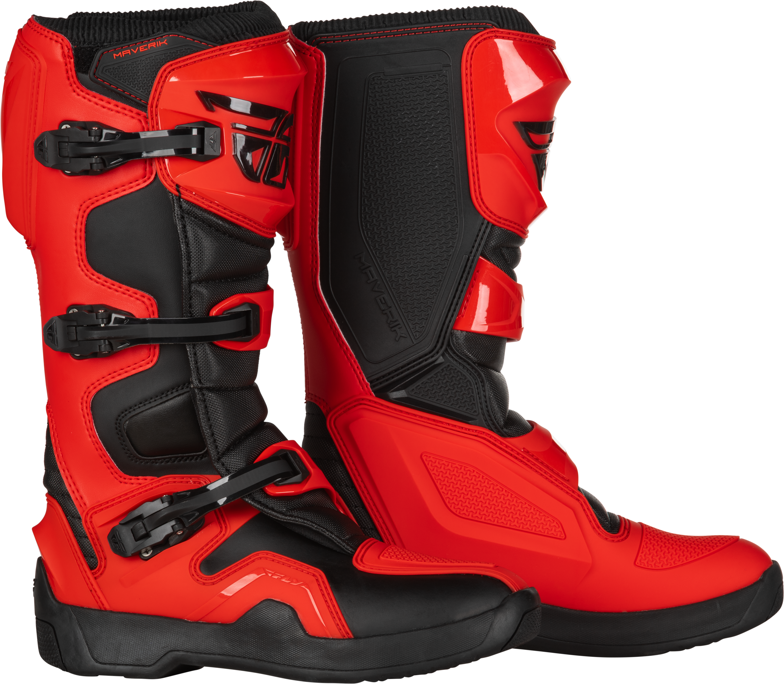FLY RACING MAVERIK BOOTS RED/BLACK SZ 07
