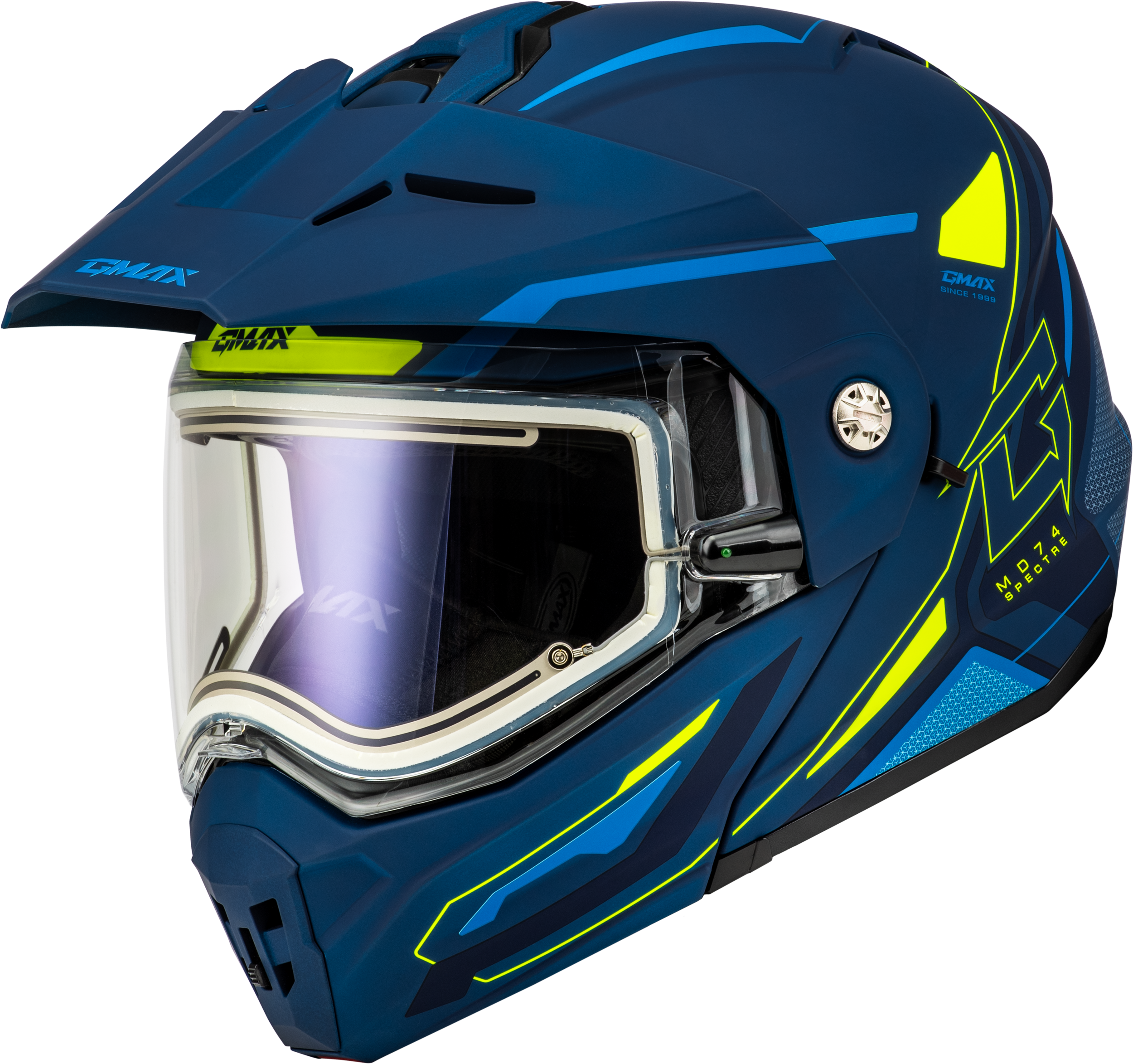 Gmax MD-74S Modular Electric Shield Snowmobile Helmet Anti-Fog lens For Winter - Picture 26 of 37