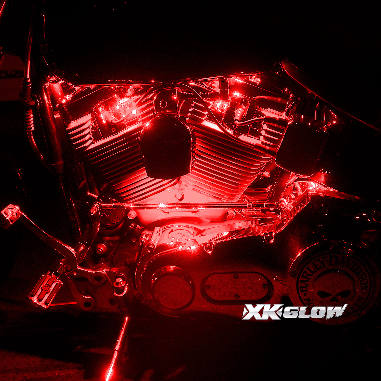 Multi-color Motorcycle LED Accent Light Kit w/Remote Key Fob