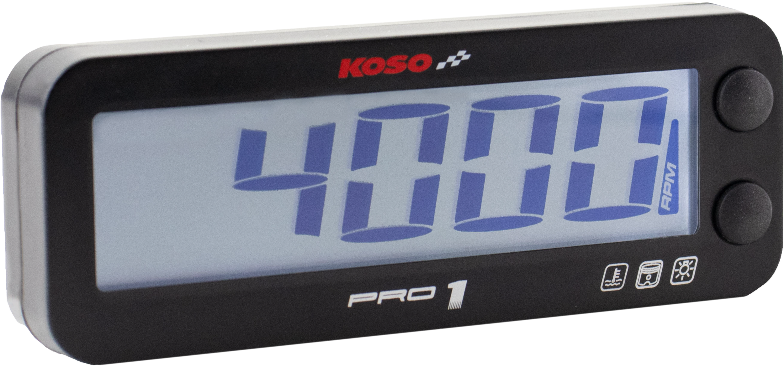 KOSO Pro 1 RPM/Temp Meter - View 1