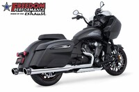 FREEDOM COMBAT SLIP-ONS 4.5" CHROME W/BLACK TIP INDIAN
