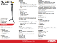 STKR FLI-PRO TELESCOPING LIGHT 8' WITH REMOVABLE FLASHLIGHT
