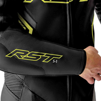 RST S1 D3O SUIT BLK/GRY/FLO YEL LEATHER MD
